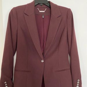 White house black market burgundy blazer and pants